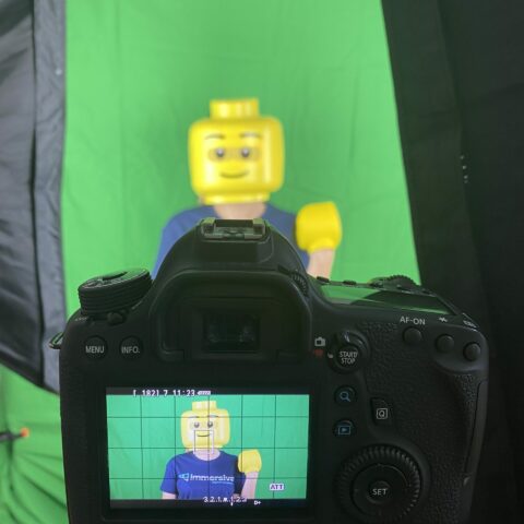 Fond vert personnage Lego